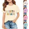 thumbnail image 1 of Miaoju Girl Tops 4t Crewneck Graphic T-Shirts Short Sleeve T-Shirt Comfy Holiday Shirts T-Shirts Toddler To Big Kid, 1 of 5