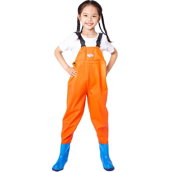 Miaoju Girls Boys Fishing Waders for Youth with Boots, Waterproof Kids Hunting Waders Rain Trousers for Teenagers