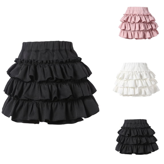 Miaoju Girls Skirts Kids Casual Mini Skorts Toddler Athletic Uniform Skirts with Pockets School Uniform Back to School