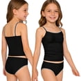 thumbnail image 1 of Miaoju Girls Swimsuit 2 Piece Bikini Set Bathing Suit with Mesh Cover Ups Girls Rash Guard Sets Matching Bathing Suits, 1 of 8