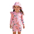 thumbnail image 1 of Miaoju Girls Swimsuit One Piece Cutout High Waisted Tankini Sets Lightweight Tropical Print Girls Bathing Suit Swimwear with Cover Up Pants with Chest Pad, 1 of 5