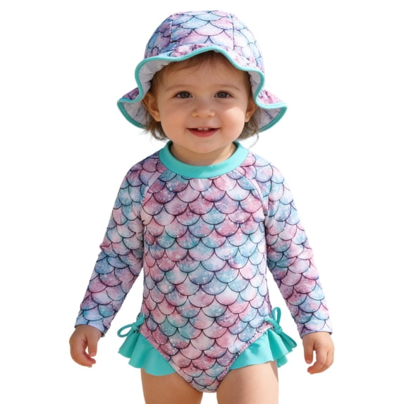 Miaoju Girls Swimsuit One Piece Size 6 Tummy Control Tankini Set Quick Dry & Stretchy Tropical Print Bathing Suit for Girls Modest Swimwear with Cover Up Adjustable Wide Straps
