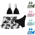 thumbnail image 1 of Miaoju Girls Swimsuits Size 14-16 Ruffle Bikini Sets Spaghetti Strap Tankini Set 3-Piece Bathing Suits for Girls, 1 of 8