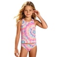 thumbnail image 1 of Miaoju Girls' Tankini Summer Rash Guard Bathing Suits Two Piece Cross Straps Swimsuit with Shorts 2-14 Years, 1 of 4