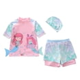 thumbnail image 1 of Miaoju Girls Tankini Swimsuits Size 10-12 Rash Guard Princess Bikini Set Tie-Straps Tankini Set 3pcs Ribbed Girls Bathing Suit&nbsp;size 12, 1 of 8