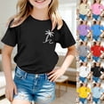 thumbnail image 1 of Miaoju Girls Tops Size 10-12 Crew Neck 3d Prints Short Sleeve T Shirts Fashion Sports T-Shirt T-Shirts Toddler To Big Kid, 1 of 6