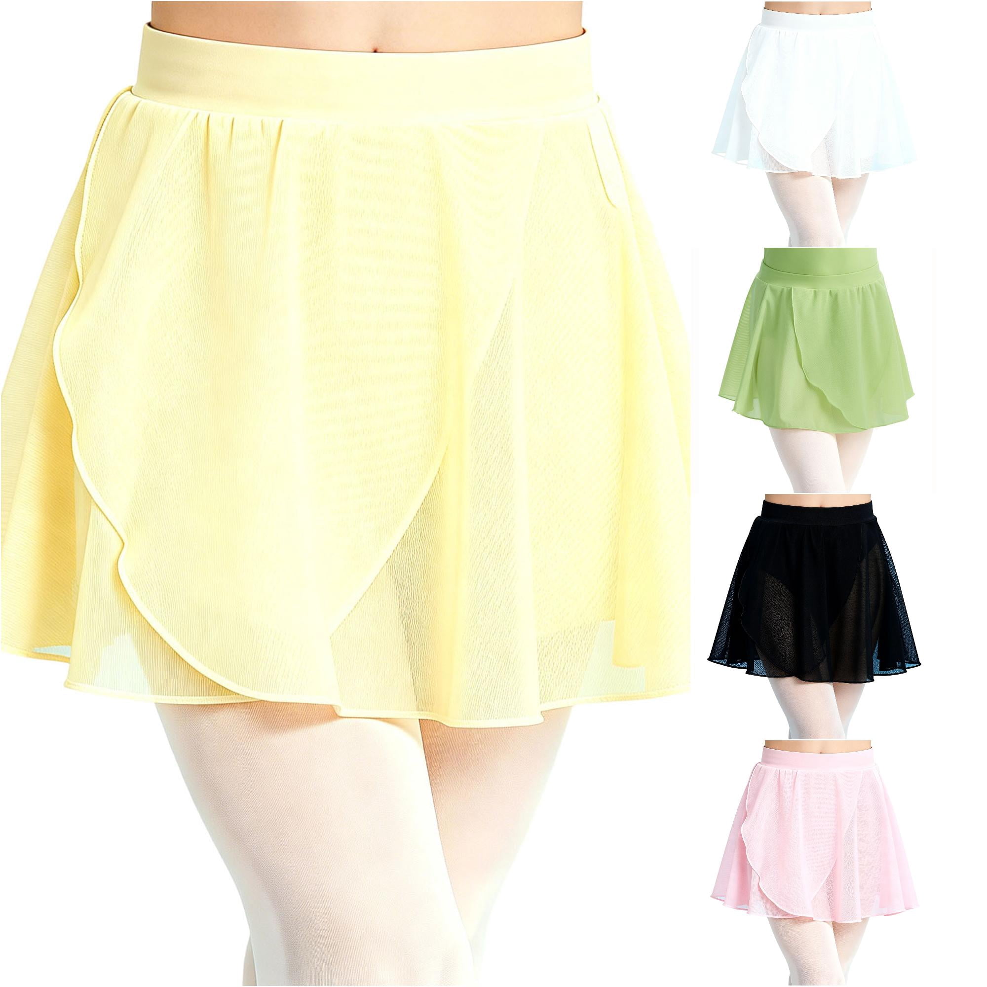 Miaoju Girls Tutu Skirt mesh with Soft Stretchy Fabric for Practice ...