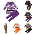 thumbnail image 1 of Miaoju Halloween Pajamas Pants for Pjs Pumpkin Print Long Sleeve Pjs Cotton Tops and Pants Comfortable Homewear Set Colouring Pajama Sets 2 Piece Pjs Clothes Set Gifts for, 1 of 9