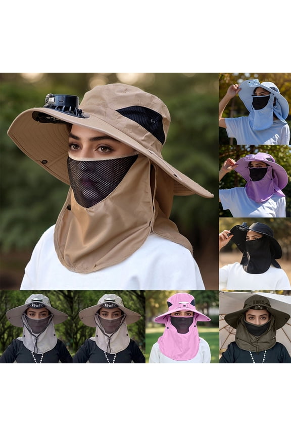Hat with Fan for Adult Rechargeable Fans Hat Breathable Beach Hat Adjustable and Comfortable for Outdoor