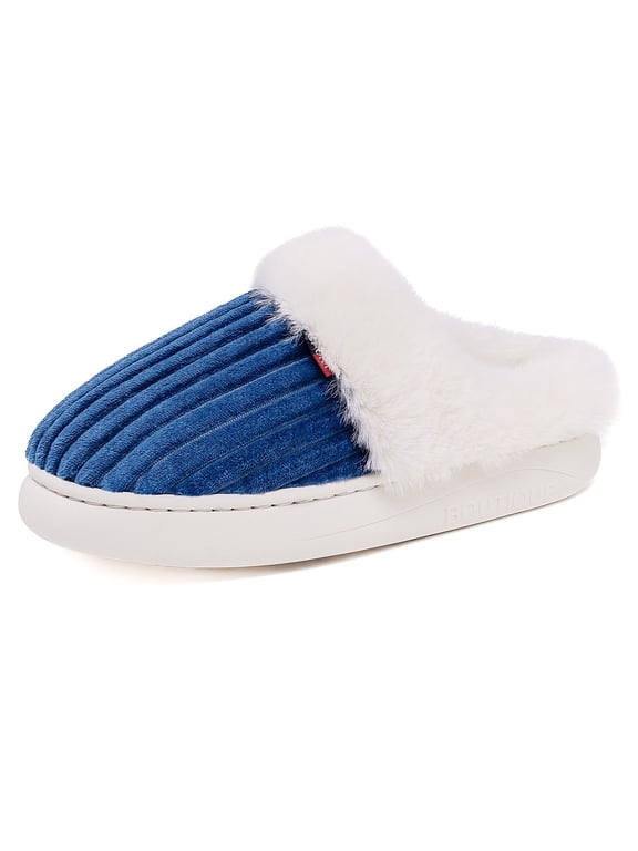 Indoor Slippers Soft Cotton Classic Style Slip On Slippers For Adults Winter Soft Sole Indoor Comfort