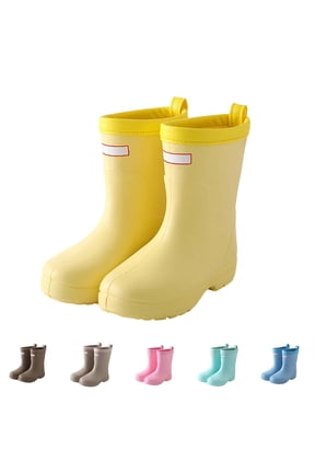 Kids Rain Boots, Waterproof Rubber Boots for Boys and Girls, Non Ankle Toddler Rainboots, Outdoor, Farm, Park, Hiking, Fishing, School Playing