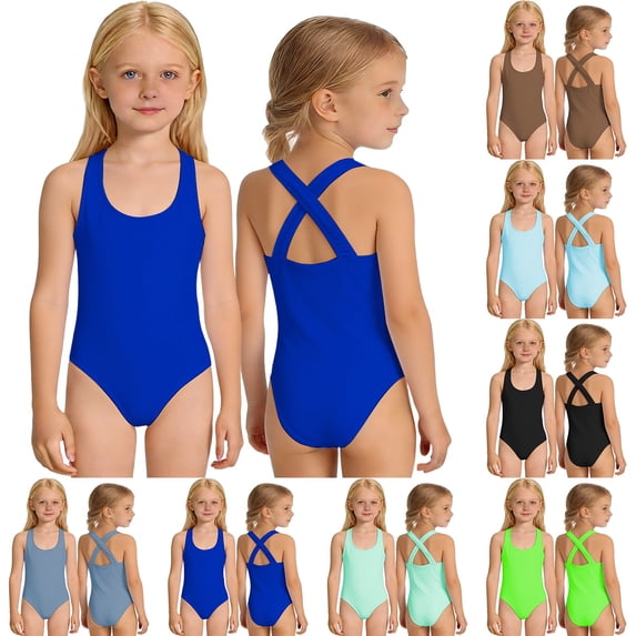 Miaoju One Piece Swimsuit for Girls 6 Keyhole Tankini Quick Dry & Stretchy Tropical Print Ruffle Bathing Suit Summer Girl's Swimwear Tween Adjustable Straps Padded