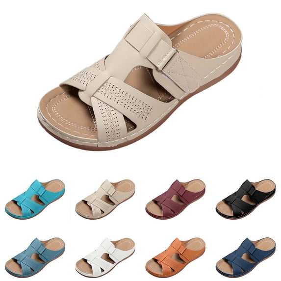Miaoju Sandals Women Sandals Orthopedic Sandal Comfortable Beach Slippers Women Summer Breathable Thick Soles Shoes Bohemia Sandals