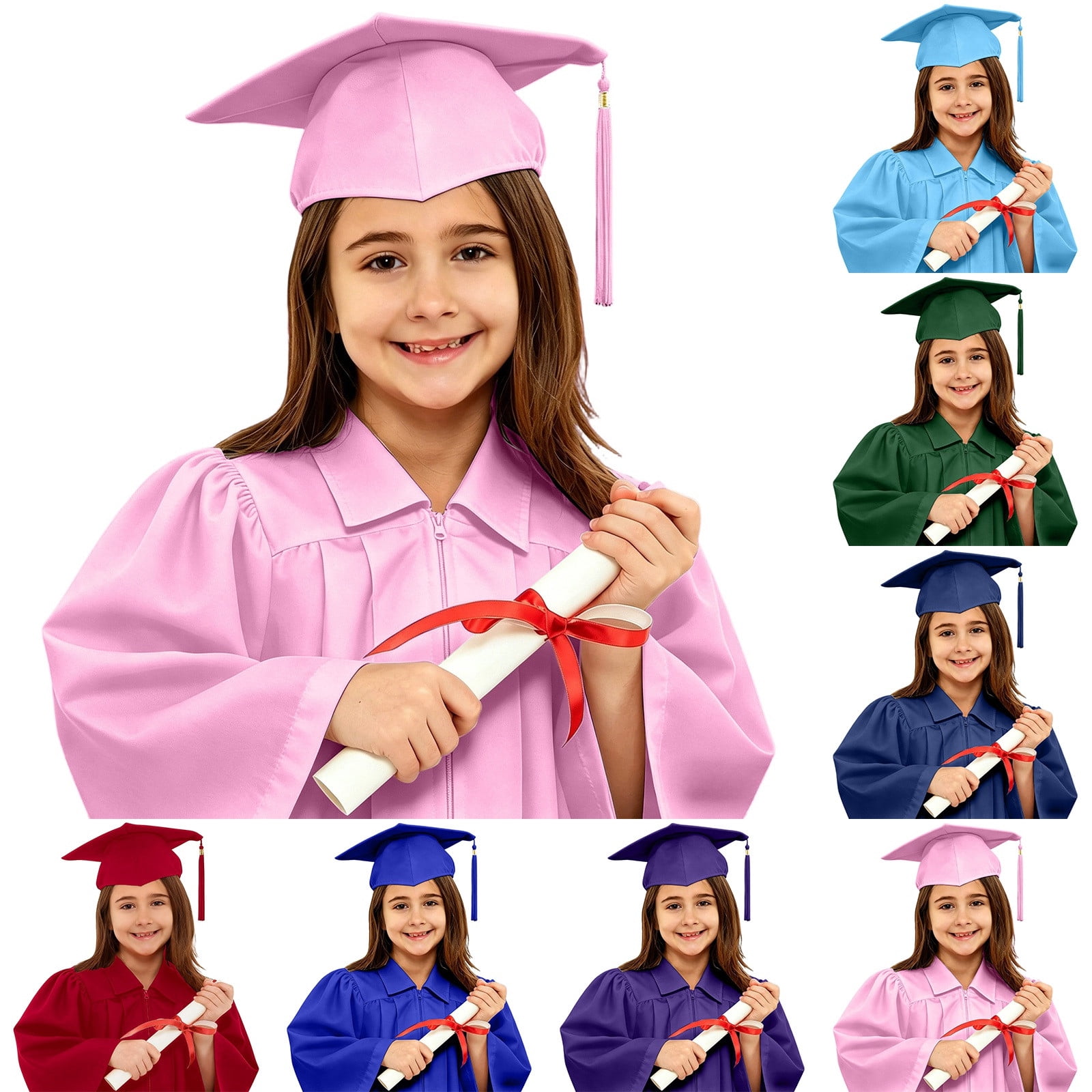 Miaoju Shiny Preschool Kindergarten Graduation Cap and Gown for Kids ...