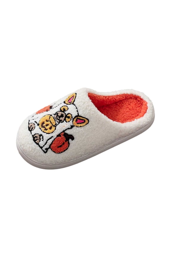 Slippers Winter Womens Mens Halloween Fluffy Plush Slippers Animals Cute Cartoon House Slippers Cuddly Warm Shoes Indoor Outdoor Girls Women