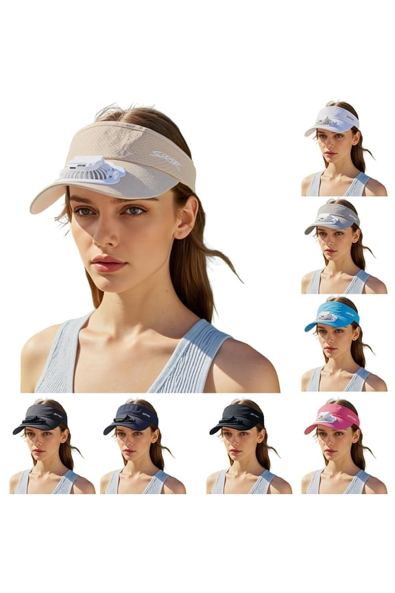 Solar Fan Hats for Men Women Outdoor Fishing Sun Hat with Fans Adult Wide Brim Solar Fan Hat Solar Power