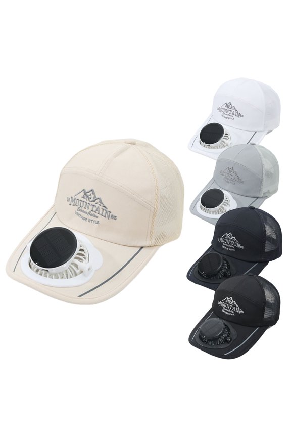 Sun Hat Solar Powered USB Charging fans that blow cold air For Men Women Sports Work Casual Sun Cap