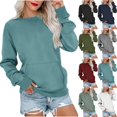 thumbnail image 1 of Miaoju Sweatshirt for Women Oversized Crew Neck Pullover Fall Outfits Cozy Pullover Tops Drop Shoulder Sweater with Kangroo Pocket Long Sleeve Cute Y2K School Casual Outfits, 1 of 6