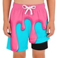 thumbnail image 1 of Miaoju Swimming Trunks for Boys 8-10 Cartoon Printed Short Sleeve Sunsuits Drawstring Fashion Kids Boys Swim Trunks Brief Liner Compression Anti Chafe Little Boys Bathing Suit Swimsuit, 1 of 4