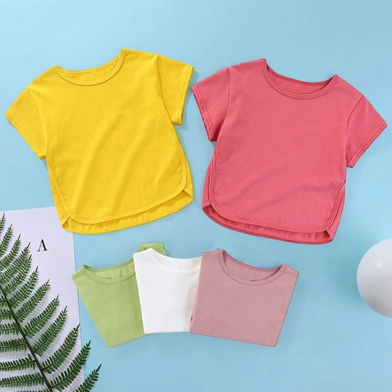 Miaoju Girl Shirts Crew Neck Graphic T-Shirts Short Sleeve T Shirt Top Fashion Cool Tee Shirt Children's Shirts