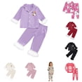 thumbnail image 1 of Miaoju Halloween Pajamas Cute Graphic Print Long Sleeved Top Loose Home Outfit Set 2-Piece Sleepwear Pjs for, 1 of 5