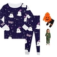 thumbnail image 1 of Miaoju Cotton Halloween Pajamas Size 7-8 Cute Graphic Print Long Sleeve Loungewear Clothes Set Funny 2 Piece Nightwear 2 Piece Pjs Clothes Set Gifts for, 1 of 4