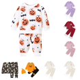 thumbnail image 1 of Miaoju Halloween Pajamas Cotton Pumpkin Print Long Sleeve Pjs Cotton Tops and Pants Comfy Sleepwear Set Sleepwear for, 1 of 8