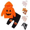 thumbnail image 1 of Miaoju Halloween Pajamas Top Graphic Print Long Sleeve Loungewear Clothes Set Casual Home Outfit Set 2 Piece Pjs for, 1 of 9
