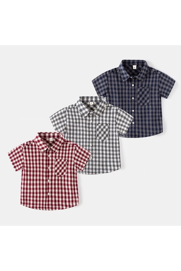 Toddler Polo Shirts Boys 3T Button Closure Letter Print Short Sleeve Trendy Preppy Tops Toddler Boy Clothes