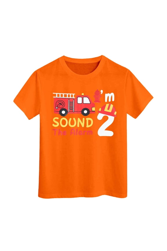 Toddler Shirt Boy Crewneck Cartoon Print Short Sleeve T Shirt Loose Soft Back To School Shirt Tees Shirts for Youth Boys Girls