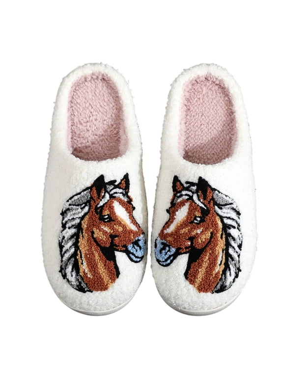 Winter Slippers Soft Cotton Classic Style Slip On Slippers Unisex Cold Weather Non Slip Floor Use