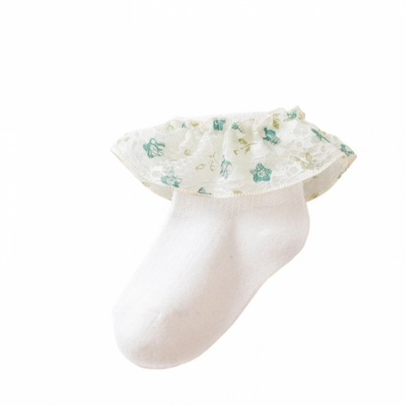 Miaouyo Ankle Socks for Little Girls Lace Ruffle Cuff Breathable Princess Socks