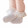 thumbnail image 1 of Miaouyo Ankle Socks for Little Girls Lace Ruffle Cuff Breathable Princess Socks, 1 of 7