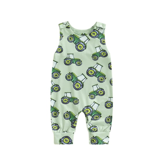 Miaouyo Baby Boy and Girl Overalls Casual Animal Print Round Neck Sleeveless Romper Toddler Tank Jumpsuit for Summer