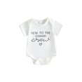 thumbnail image 1 of Miaouyo Baby Boys Summer Rompers Letter Print Crew Neck Short Sleeve Bodysuits, 1 of 9