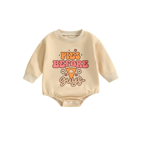 Miaouyo Baby Halloween Sweatshirt Romper Casual Letter Print Toddler Long Sleeve Jumpsuit for Newborn Girl Boy Cute Clothes