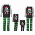 thumbnail image 1 of Miaouyo Christmas Pajamas for Family Long Sleeve Letter Print Raglan Tops + Plaid Pants Set Sleepwear, 1 of 10