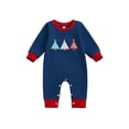 thumbnail image 1 of Miaouyo Infant Baby Boy Christmas Fall Romper 0 3 6 12 18 Months Tree Embroidery Crew Neck Long Sleeve Full Length Jumpsuit, 1 of 9