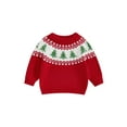 thumbnail image 1 of Miaouyo Kids Baby Girls Boys Christmas Fall Sweater 0 3 6 9 12 18 24 Months 2T 3T 4T 5T Crew Neck Tree Warm Winter Sweater Clothes, 1 of 9