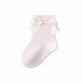 thumbnail image 1 of Miaouyo Toddler Baby Girl Crew Socks Soft Breathable Lace Ruffle Bow Princess Socks, 1 of 8