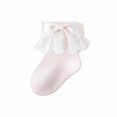 thumbnail image 1 of Miaouyo Toddler Baby Girl Crew Socks Soft Breathable Lace Ruffle Bow Princess Socks, 1 of 7