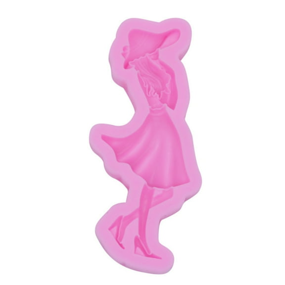 Miayilima Cake Mould Beautiful Women Silicone Molds Girl Fondant Molds Cake Candy Chocolate Decorating,1X Cake Mold