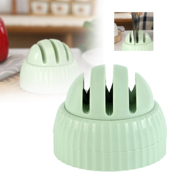 Household Portable Sharpener, Suction Cup Sharpener, Quick Sharpening Stone, For Kitchen Knives and Scissors, Green Color