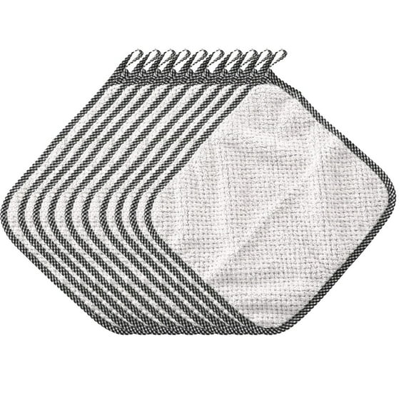 Miayilima Daily Rag Towel Dish Kitchen Cloth Dish Oil Cleaning Non Stick ClothKitchen Cleaning Supplies 10 PC White