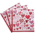 thumbnail image 1 of Miayilima Event Party 20PCS Valentine's Day Colorful Love Paper Napkins Table Decoration Heart Print Napkins Wedding Paper Pink, 1 of 7