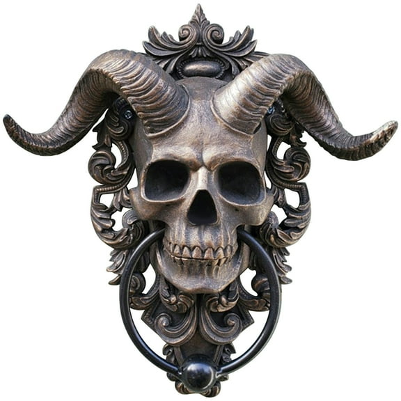 Miayilima Hangs Hanging Door Knocker Heavy Duty Gothic Doorknocker Perfect Decoration Hanging Door Knocker Grey