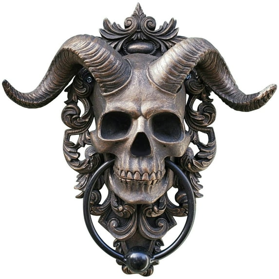 Miayilima Hangs Hanging Door Knocker Heavy Duty Gothic Doorknocker Perfect Decoration Hanging Door Knocker Grey