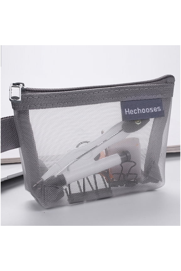 Home Textile Storage Portable Mesh Storage Bag Mesh Zipper Pouch Mini Mesh Pouch Purse Multi Purpose Small Storage Bag for Home office Travel Accessories Organizer