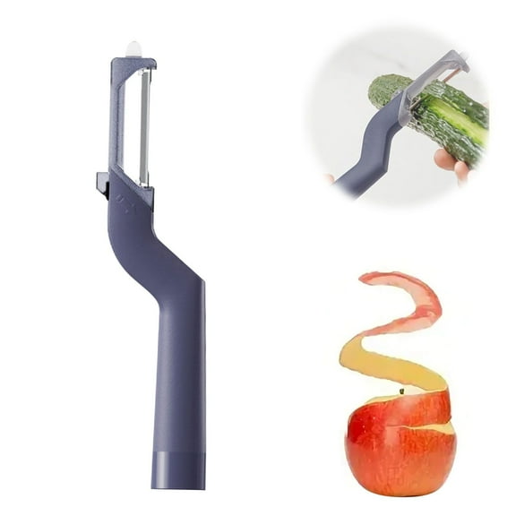 Miayilima Kitchen Peeler Multifunctional Reversible Fruit Peeler Household Peeler 90 Rotatable Peeler Peel Fruit Horizontally and Vegetables Vertically Carrot Potato Melon Gadget Vegetable Fruit Blue