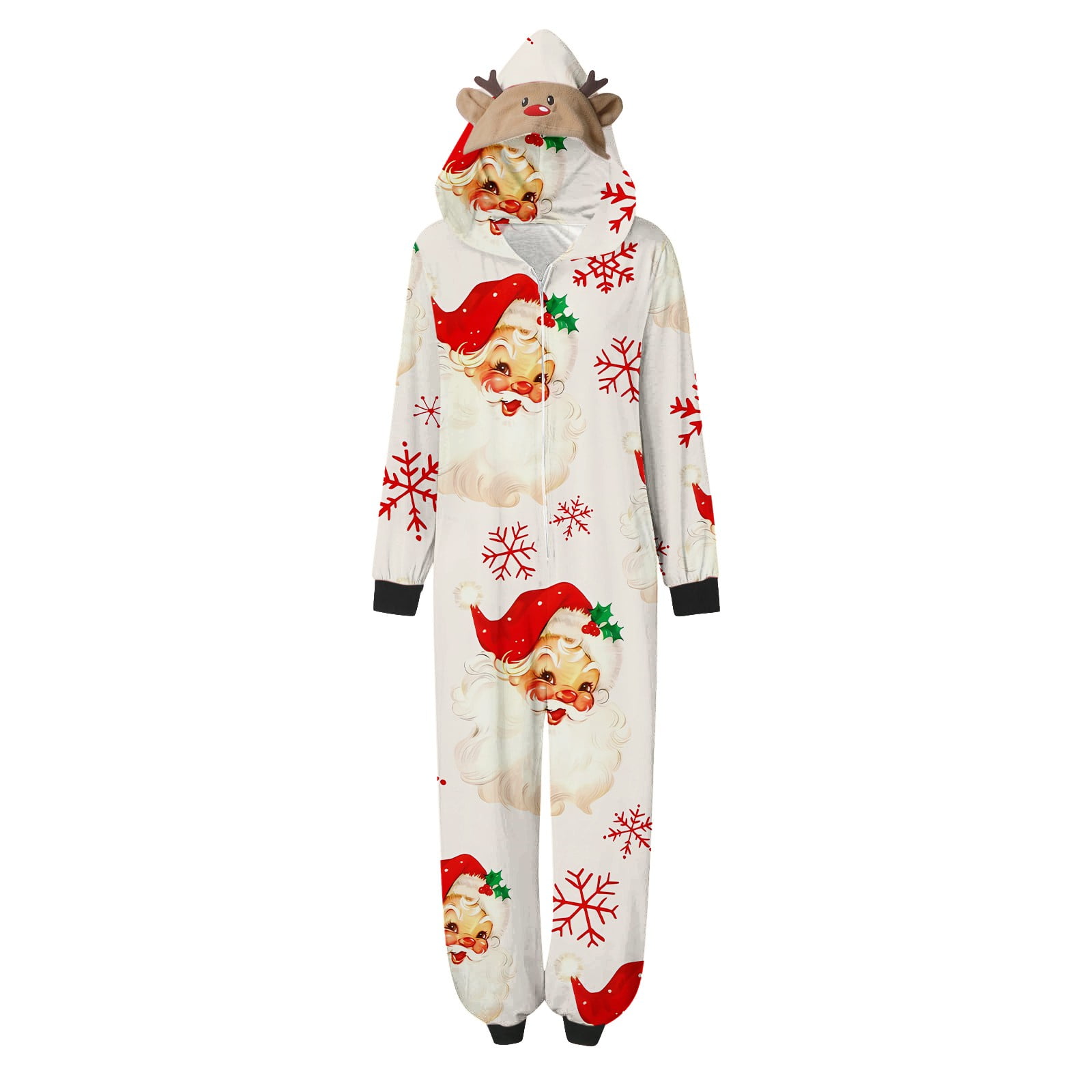 Miayilima Matching Family Christmas Union Suit Pajama Set Crew Neck